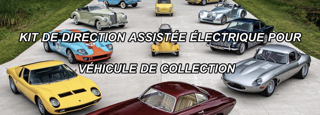 Kit direction assistée électrique adaptable voitures de collection