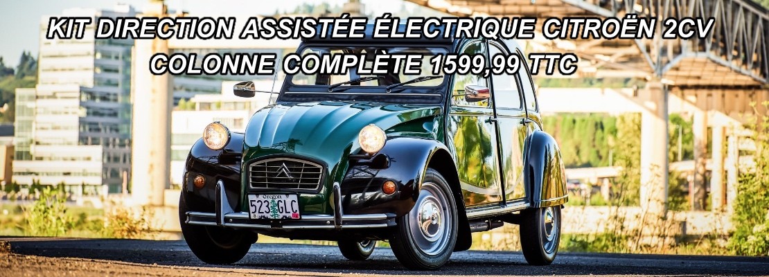 Electric power steering kit for Citroën 2cv