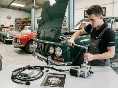 Direction assistée électrique Alfa Romeo de collection : le guide complet 2026 : Découvrez le kit de direction assistée électrique pour Alfa Romeo de collection (Giulia, Giulietta, Spider, Touring). Confort, sécurité et montage sans soudu